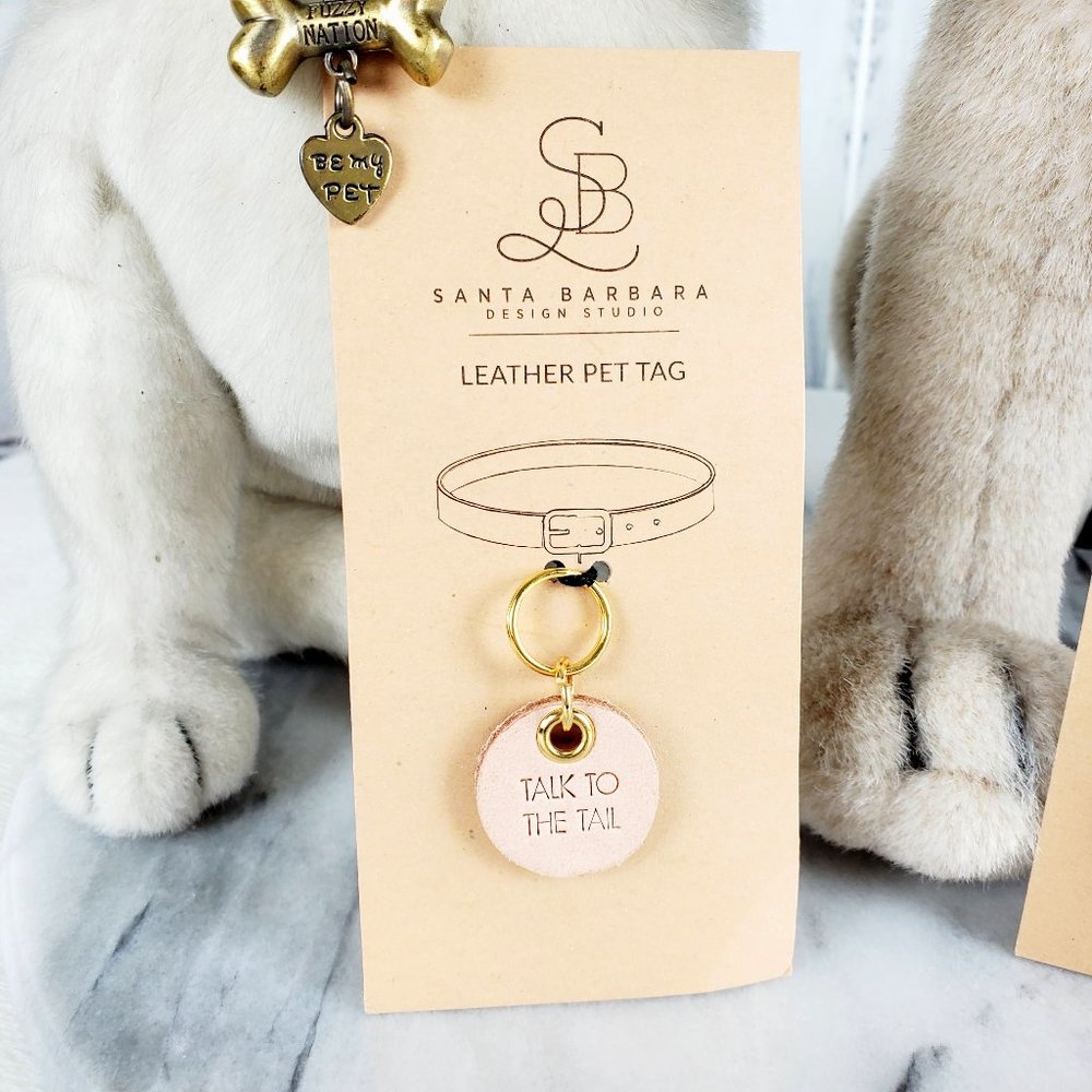 Talk to The Tail Leather Pet Tag - Picture 2 of 4